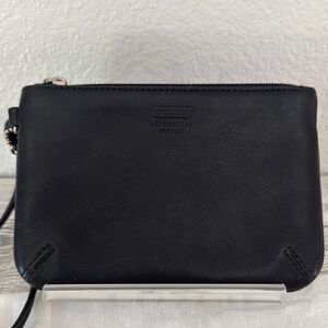 Coach Black Leather Wristlet